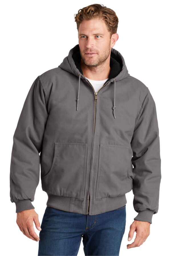 CornerStone Washed Duck Cloth Insulated Hooded Work Jacket. CSJ41 - Image 4
